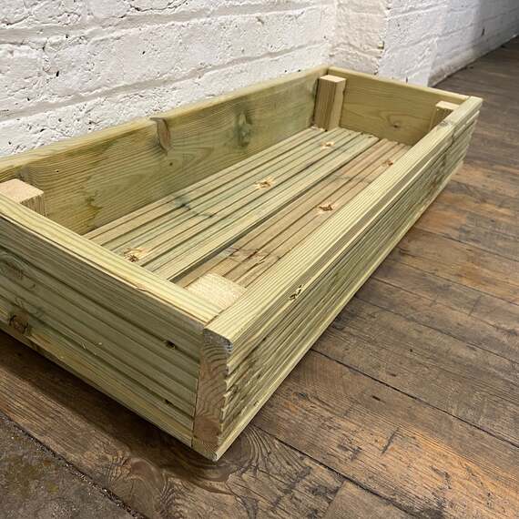 set of 2 Single level Large Decking Patio Planter