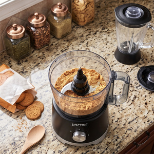 Food Processor 1500W 2-Speed Pulse 2.5L Bowl 1.5L Glass Jug Black