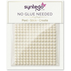 Pack of 200 Ivory Self Adhesive Round Pearl Beads Flat Back