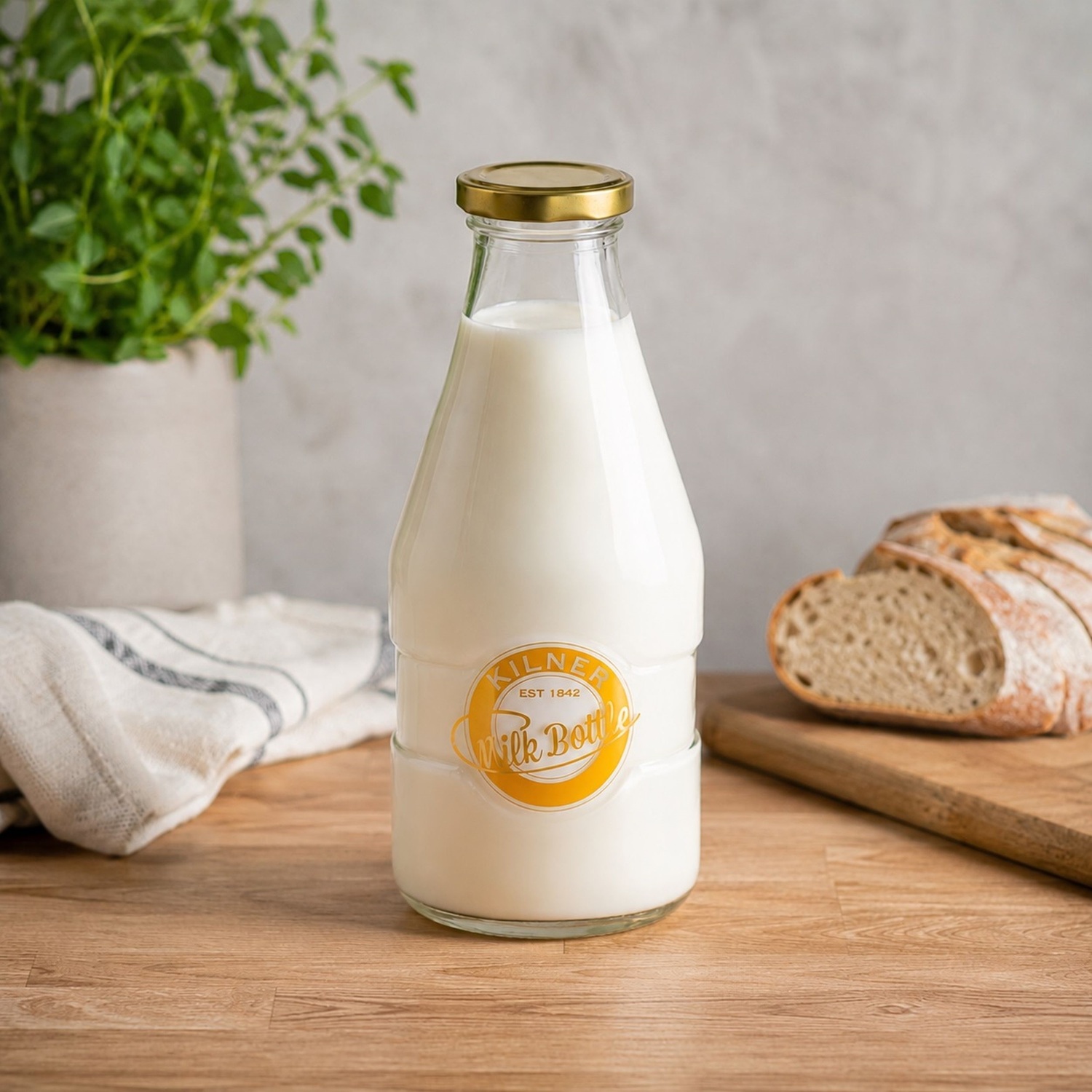 Image of Kilner Glass Milk Bottle 1 Pint&hellip;
