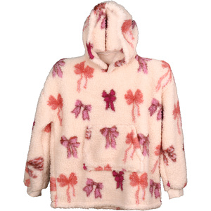 Kids Bow Sherpa Hoodie