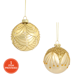 Shiny Embellished Glitter Bauble