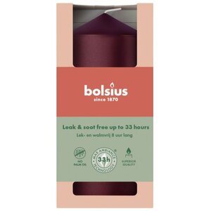 Metallic Red Bolsius Pillar Candle 2 Pack