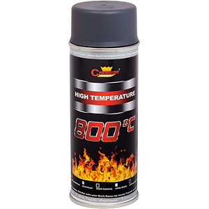 400 mL Grey Anthracite Heat-Resistant Enamel Spray Paint Silicone-Based Up to 800 C