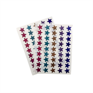 Pack of 90 Assorted Fashion Colours 15mm Self-Adhesive Shiny Stars