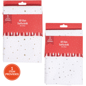 3D Star Christmas Tablecloth