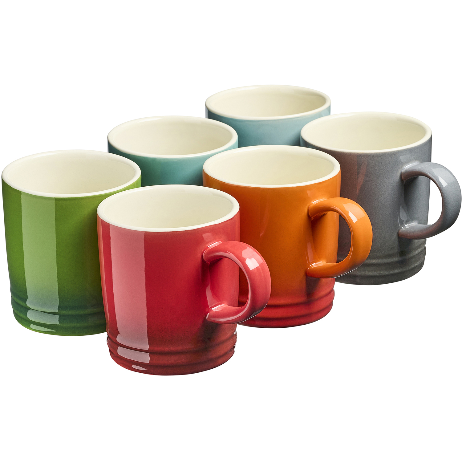 B&Q -  6 Piece Colourful Stoneware Midi Mug Set240Ml Tea Coffee Drinking CupsMulticolour - Image 4