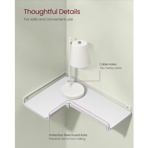 Pack of 2 Corner Shelves Set with Floating Display Storage Rack