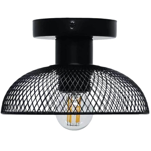 Set Of 2 Cassidy Small Black Mesh Ceiling Flush Lights