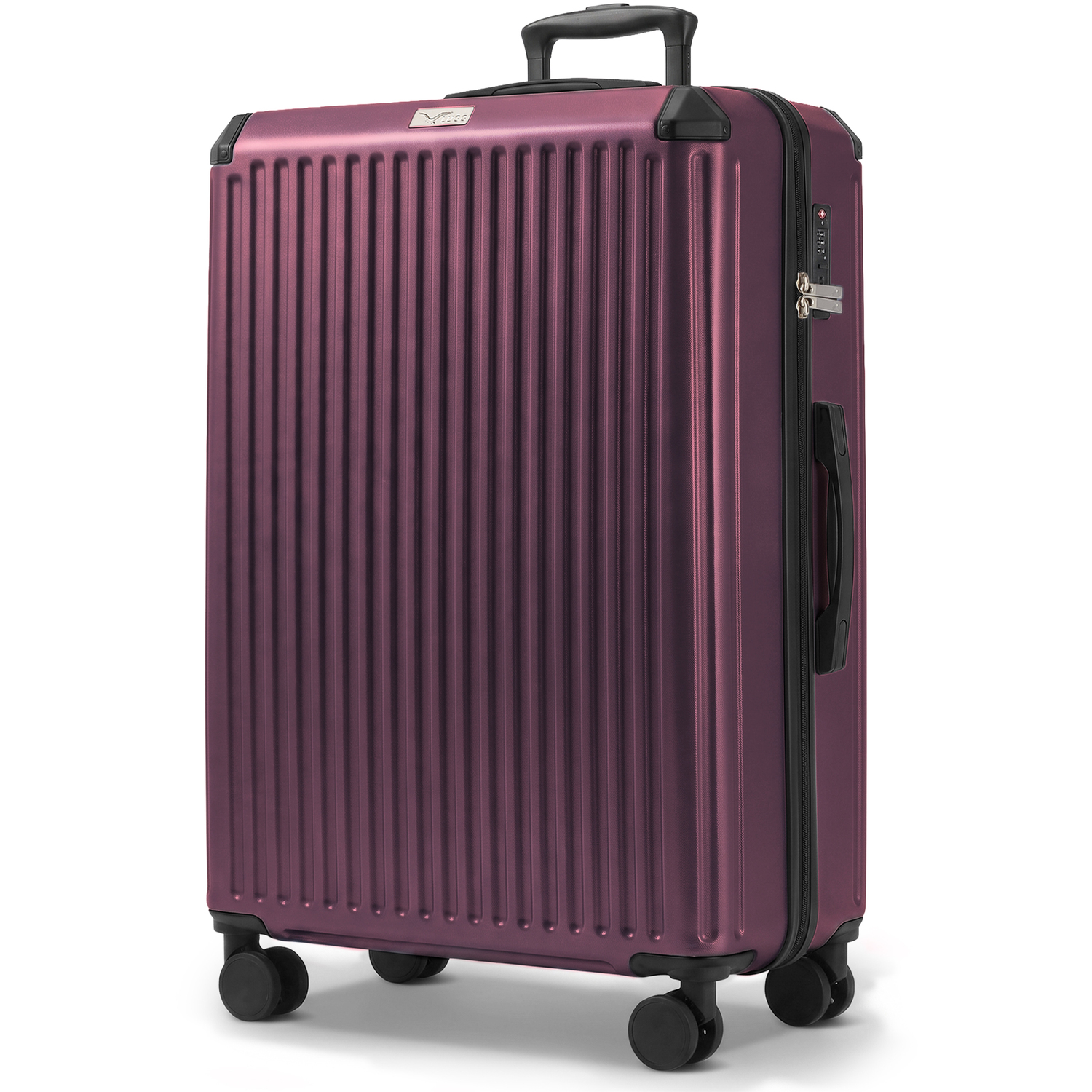 Lugg Sky Rover 32 Inch Suitcase, Abs Hard Shell, Secure Tsa Lock - Oxblood