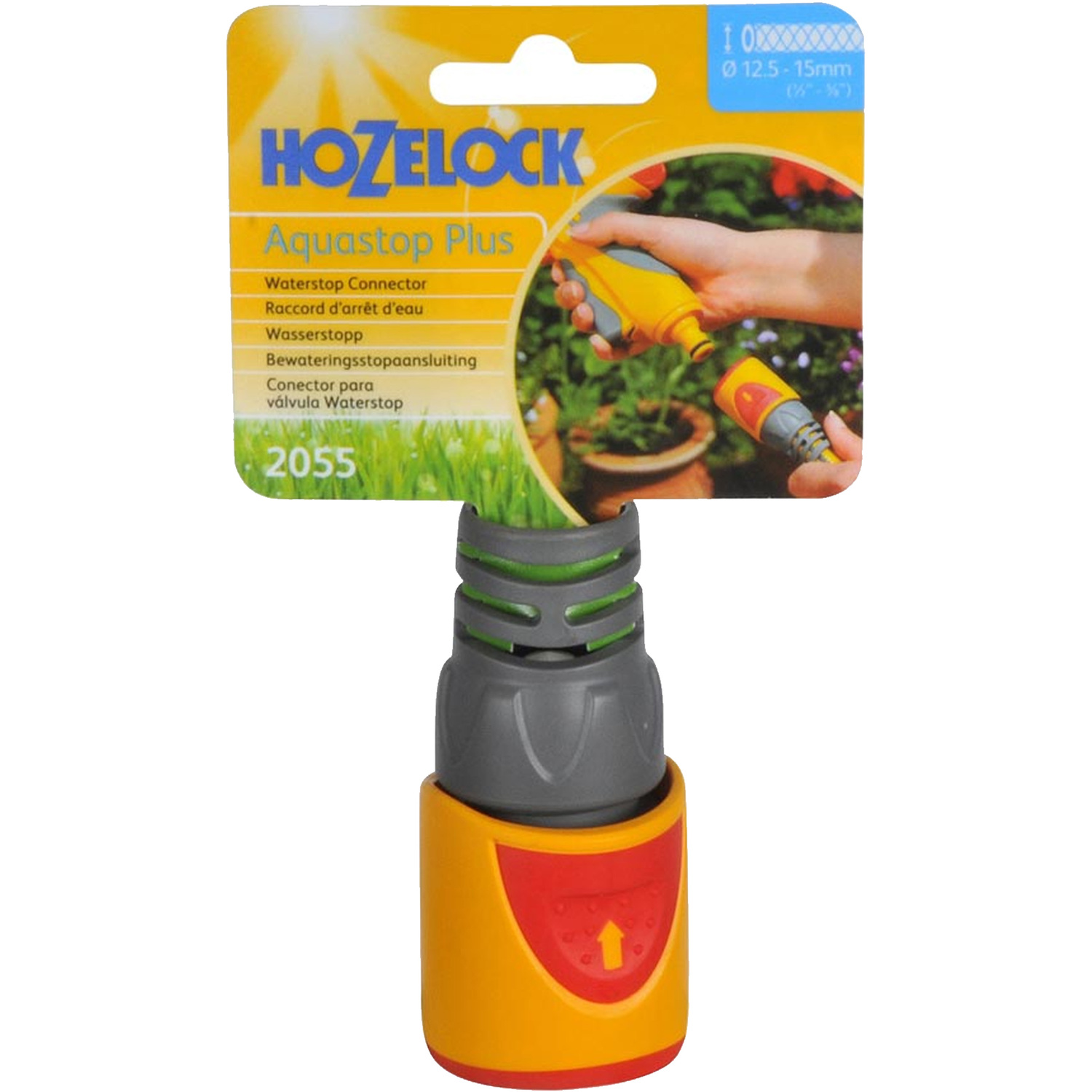Hozelock Aquastop Plus Connector - Yellow