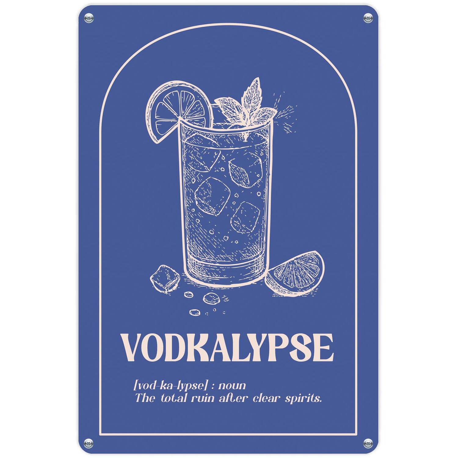 Vodkalypse Bar Sign - Novelty Metal Wall Plaque Home Decor Gift for Vodka Lovers - Image 2
