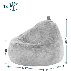 icon Cocoon Faux Fur Bean Bag Mink Beige Bean Bag Chairs shot 18307974
