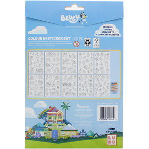 Bluey Colour in Sticker Set