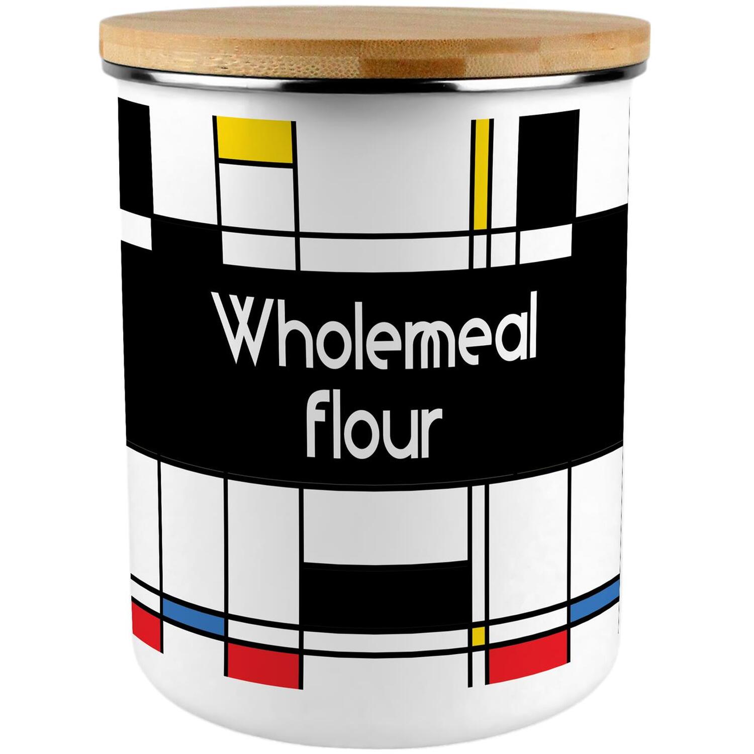 B&Q - Retro Art Deco Extra Large Wholemeal Flour Canister - Image 2