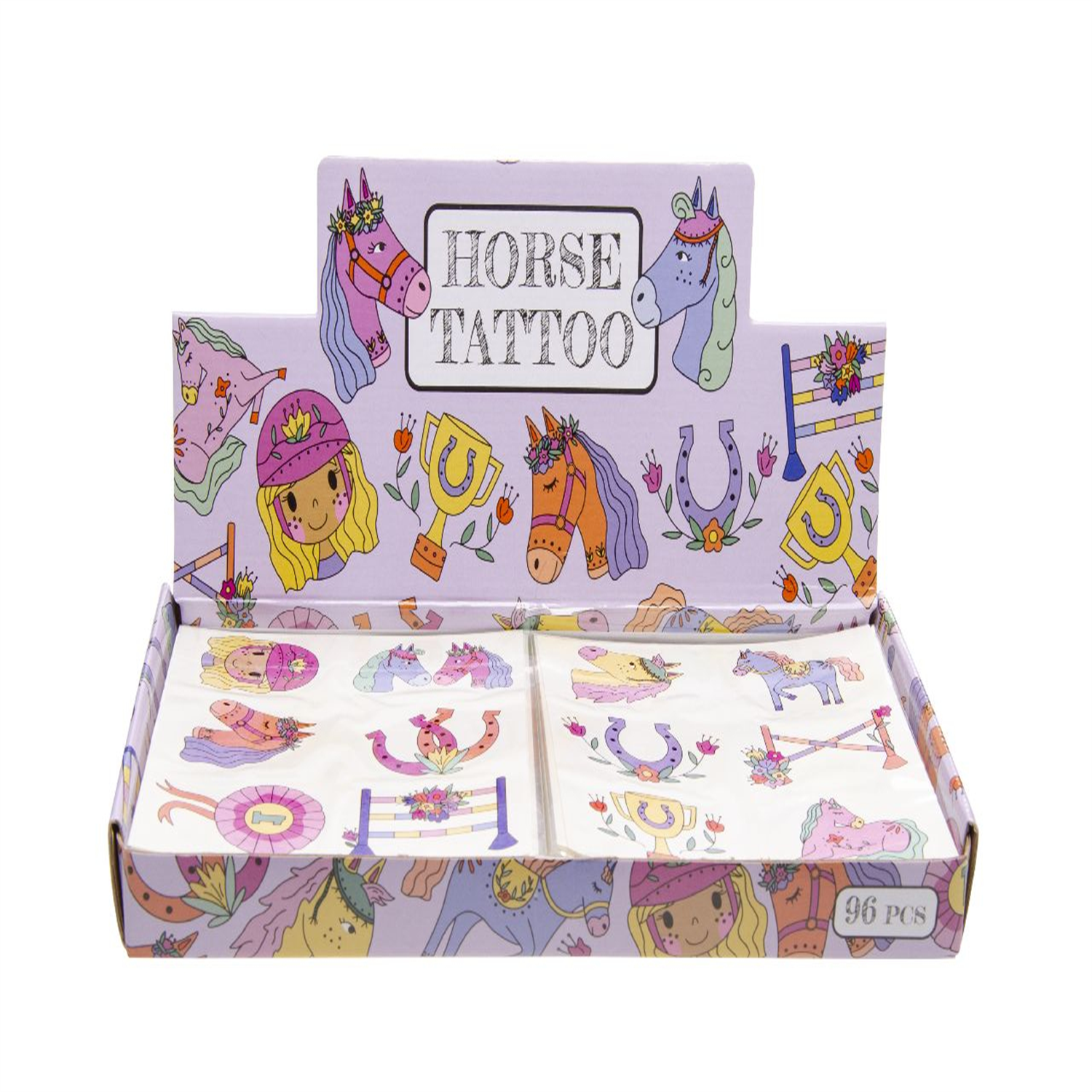 - 72 Pieces Horses Tattoos- Theme Party Bag Filller Gifts - Image 2