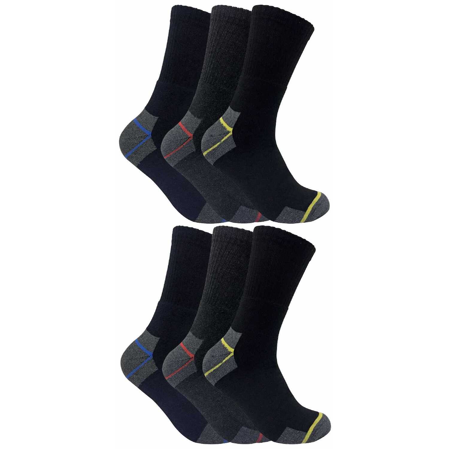 Sock Snob 6 Pack Mens Heavy Duty Cotton Ultimate Work Socks