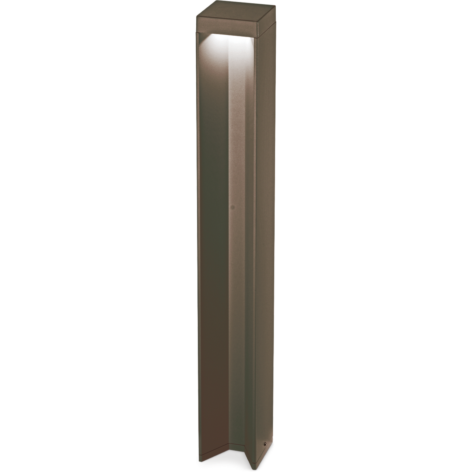 Ideal Lux Lighting Kurt Bollard Light Brown - Brown