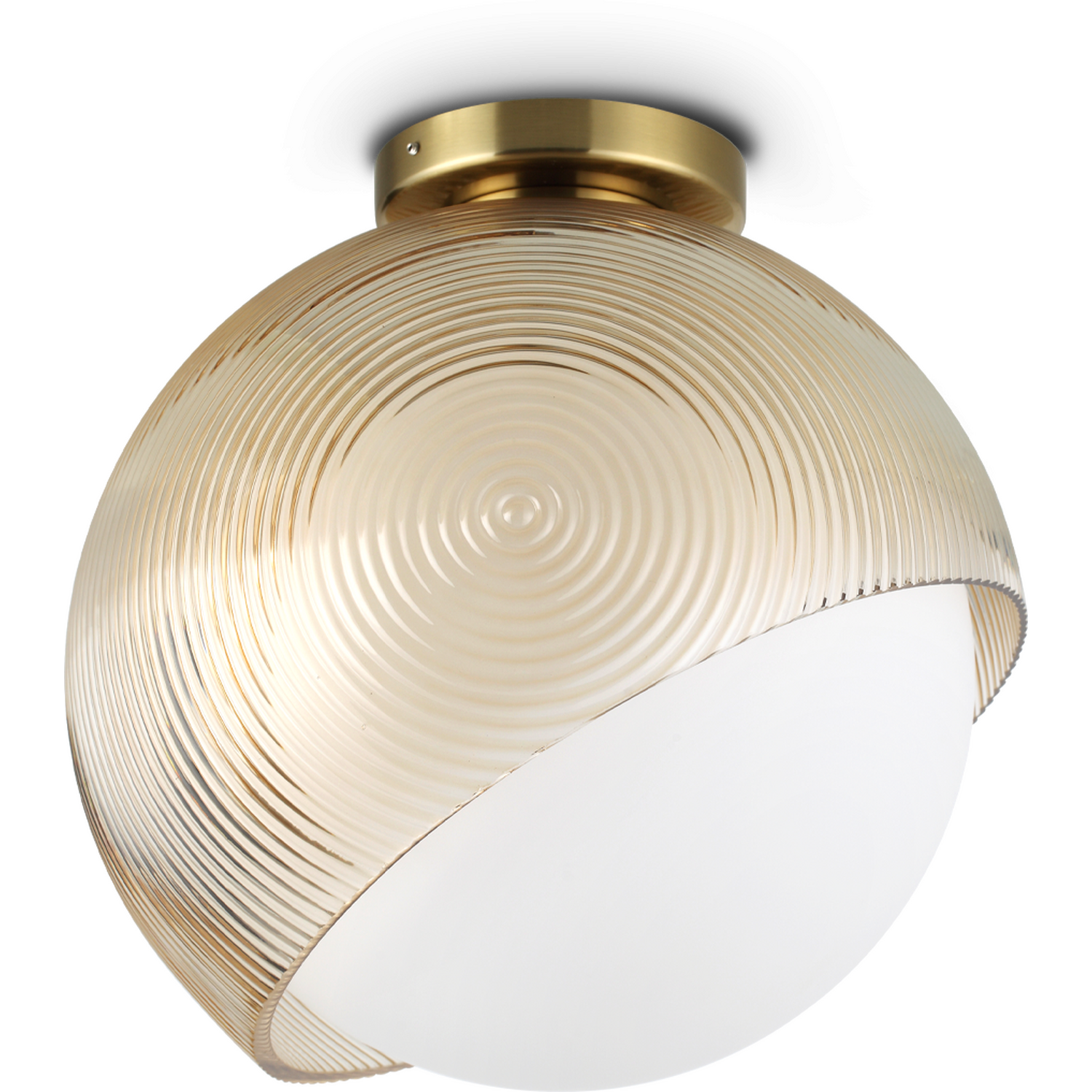 Netlighting Unisex Yellow Bloom Globe Ceiling Light Brass 1X E27 In 30Cm - Image 2