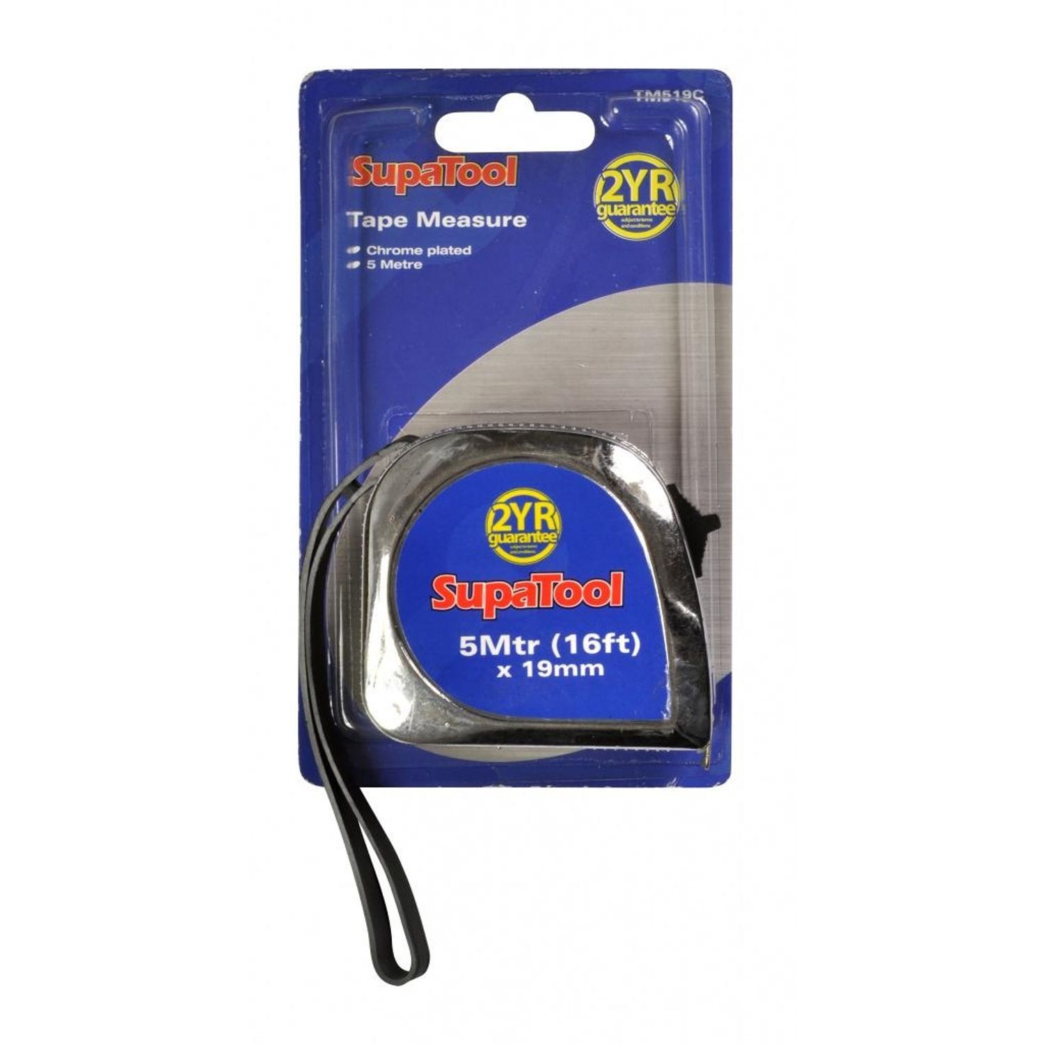 Supatool Chrome Plated Tape Measure - Silver / S