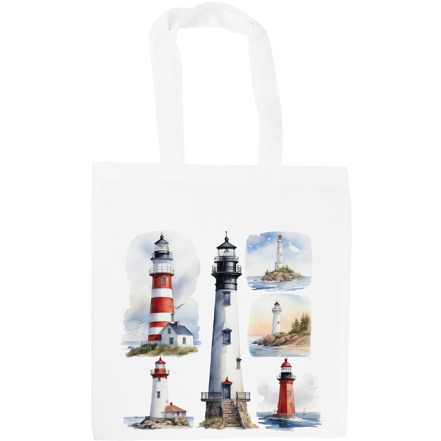 Lighthouses Tote Bag - Sailing Coastal Gift - Shopping Bag Accessories Present - Image 2