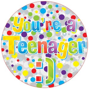 Jumbo Teenage Birthday Badge By Age Pack of 12