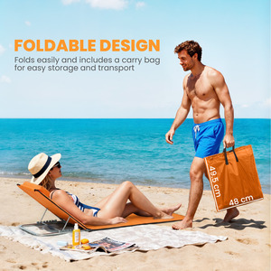 Orange Outsunny Set Of 2 Beach Mat Seat shot 20722459