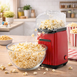 Hot Air Popcorn Maker with 4 Popcorn Bags