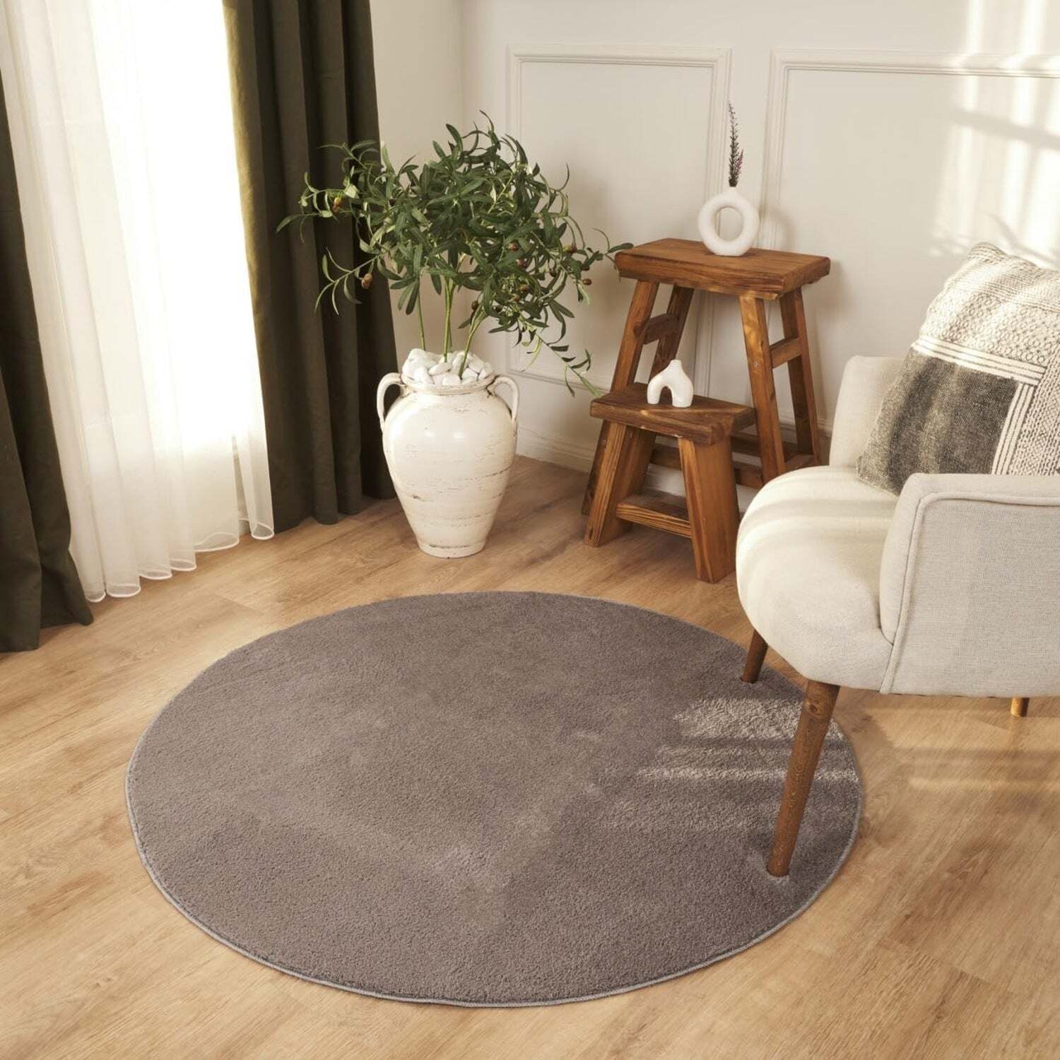 Ruglenza Stella Shaggy Rug - Grey / 160Cm