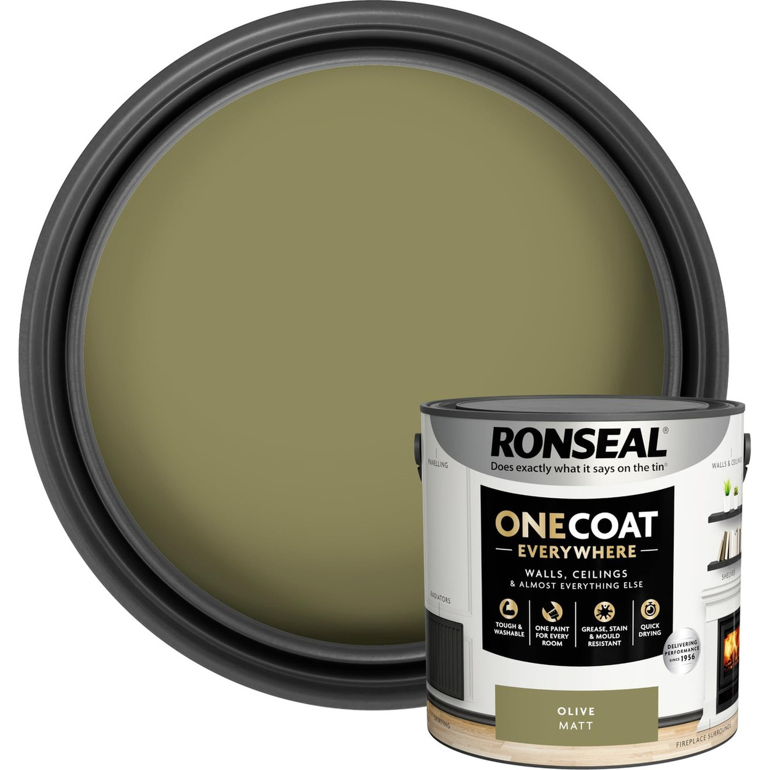 Ronseal One Coat Everywhere Olive 2.5L Kcb.7015103.62404.76 - Image 11