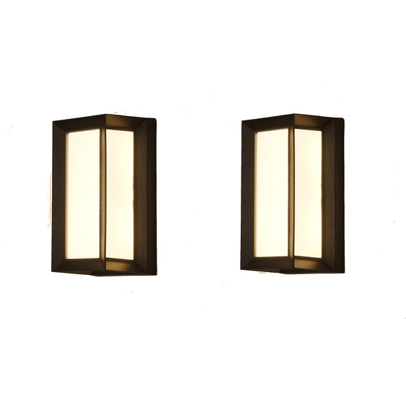 Wall Ligt 2 Pack Black Outside