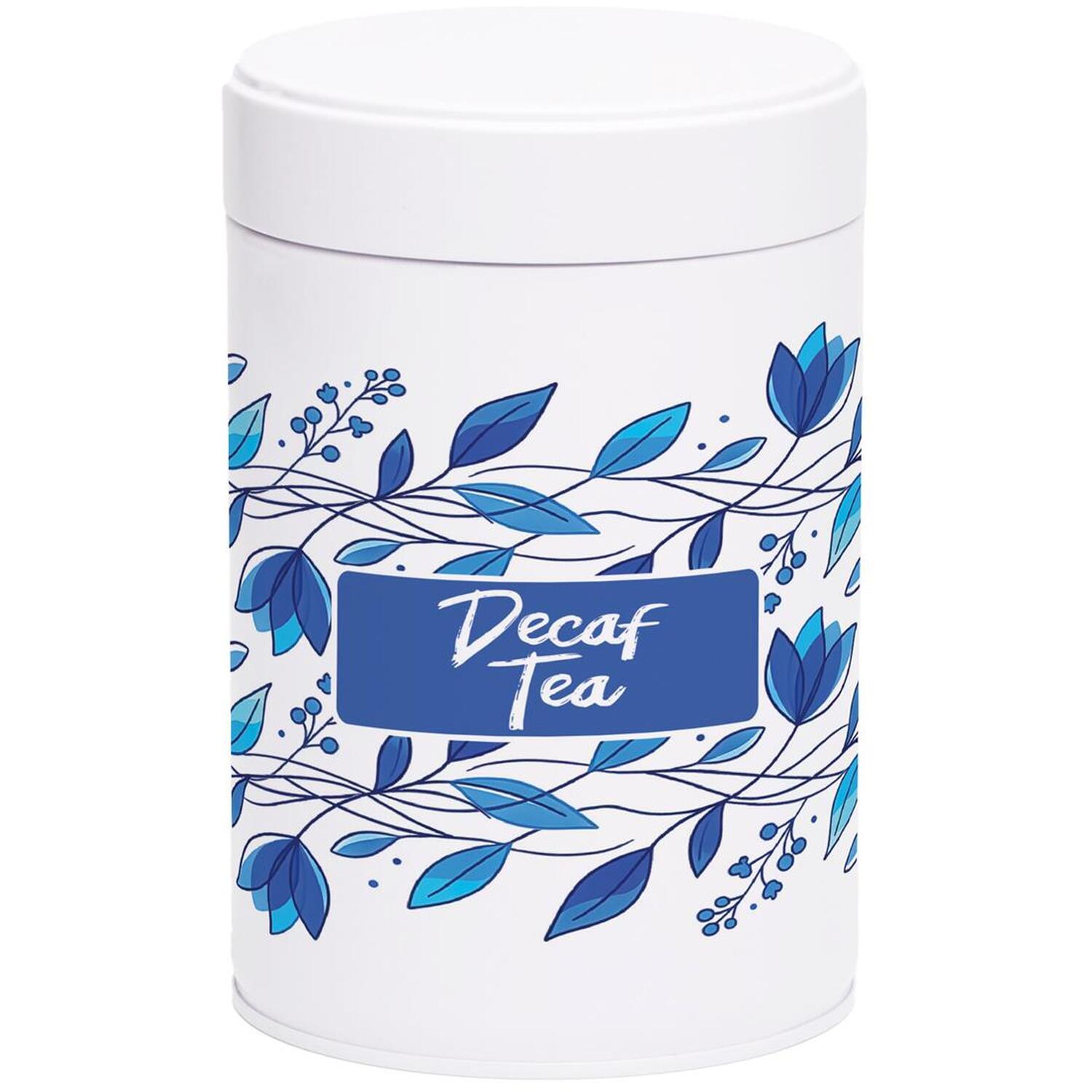 Purely Home Blue Petals Twist-Lid Kitchen Canister - Decaf Tea