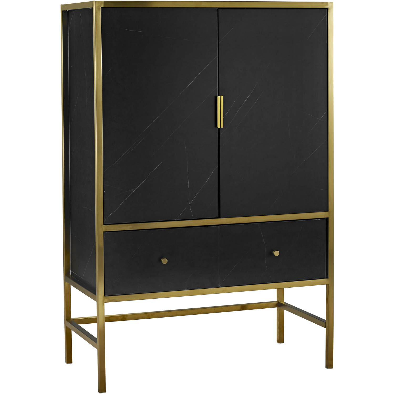 Monaco Wine Cocktail Cabinet - Black
