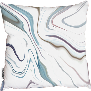 White gray marble Cushion