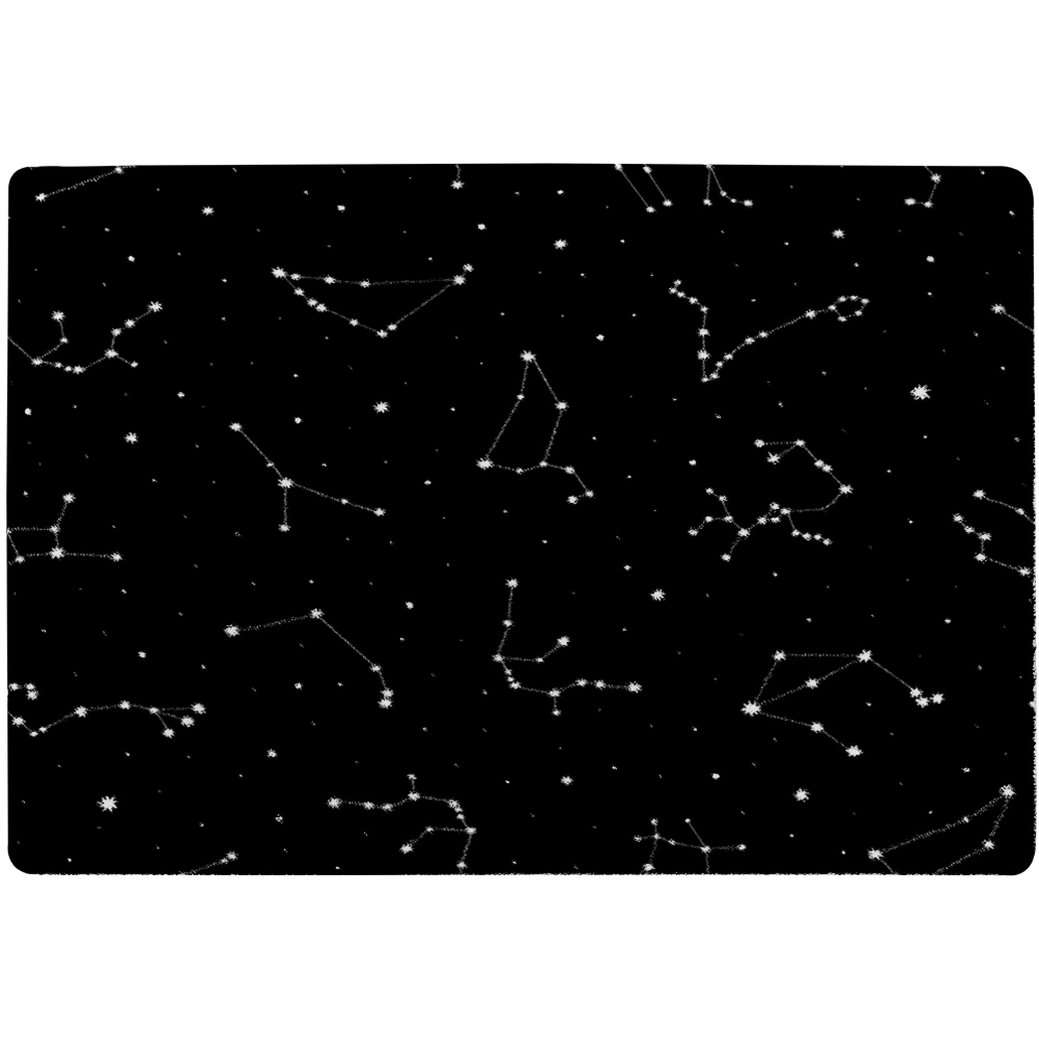 Zodiacal Constellations Designer Rug - Black / 150cm