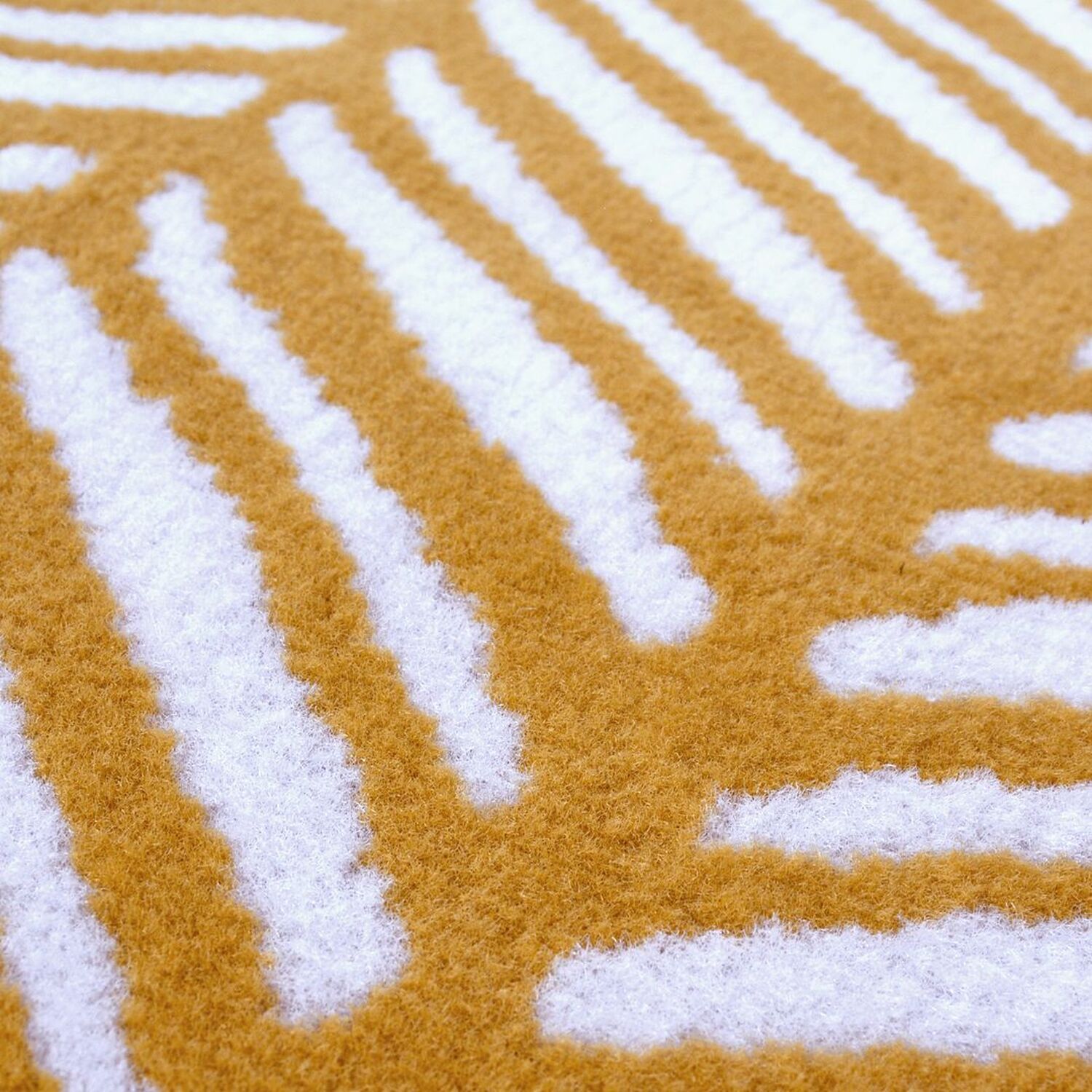 Ochre Yellow Scandi Geometric Rug - Inishmore