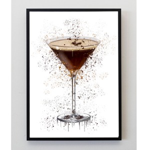 Espresso Martini Splatter Art Print