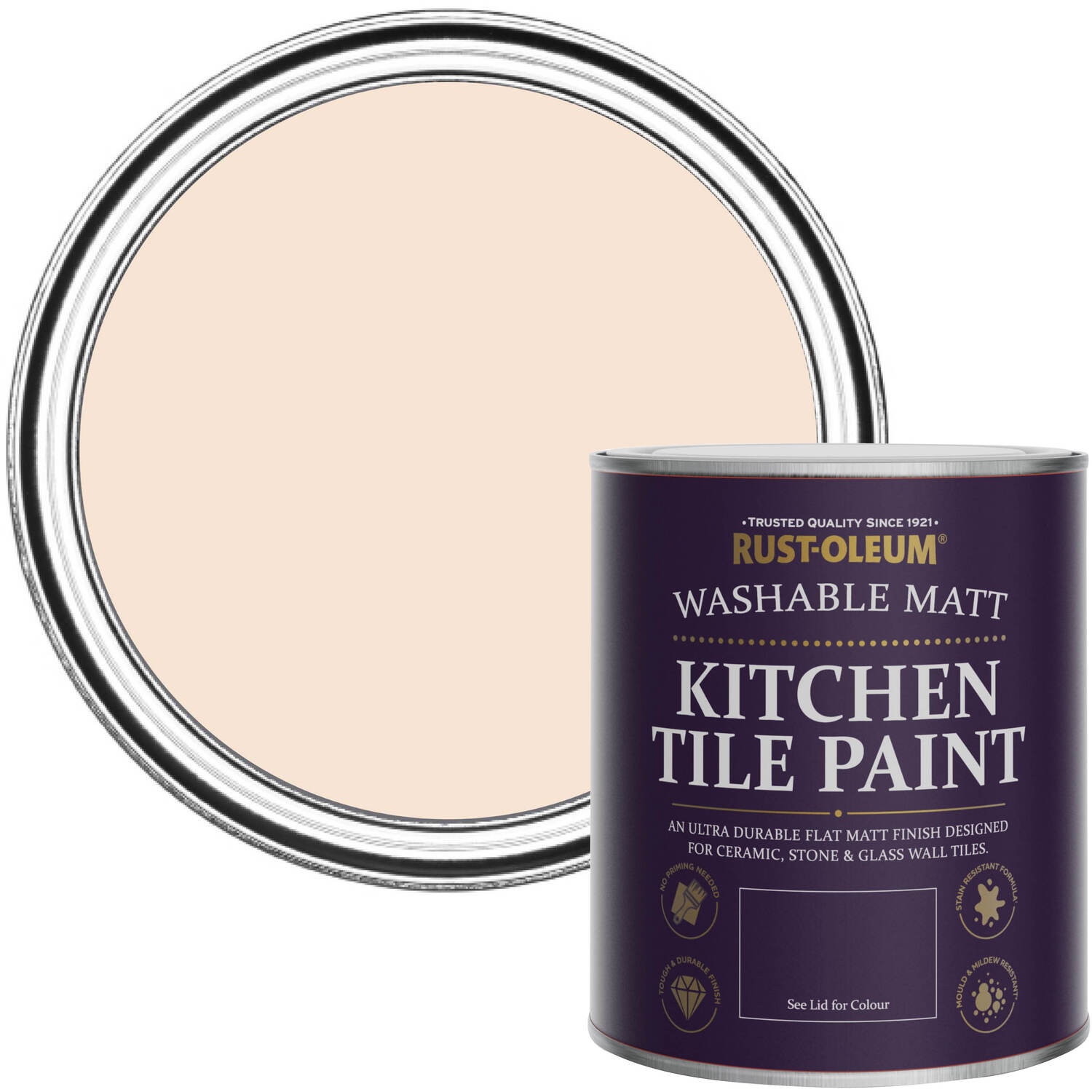 Rust-Oleum Kitchen Tile Paint Matt - Melrose 750ml -  pink