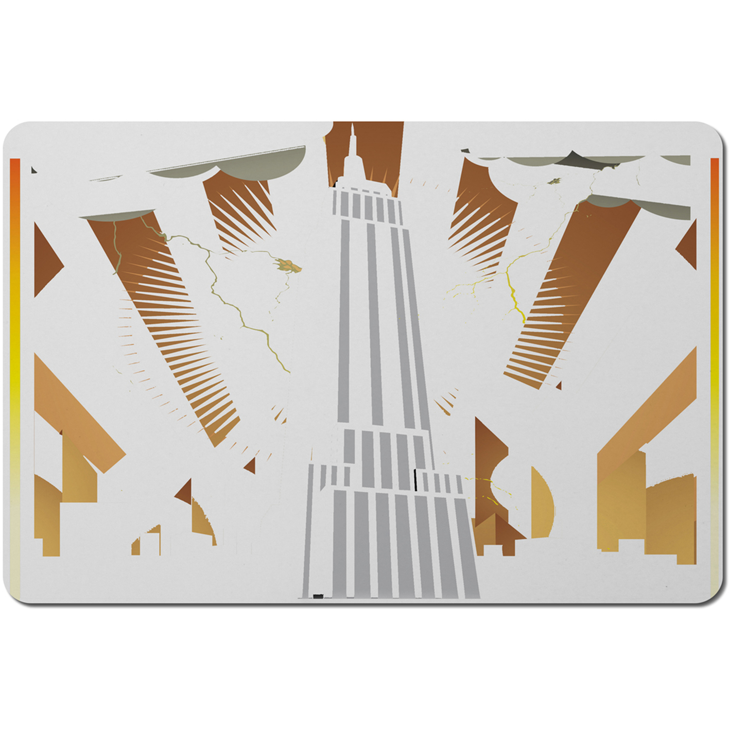 Art Deco Skyscraper Placemat - Gold