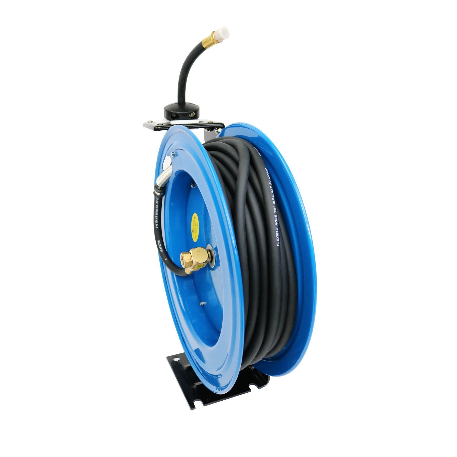 50ft 15m Spring Retractable Air Line Compressor Hose Reel - Blue