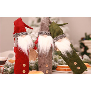 Set of 3 Christmas Santa Wine Bottle Bags