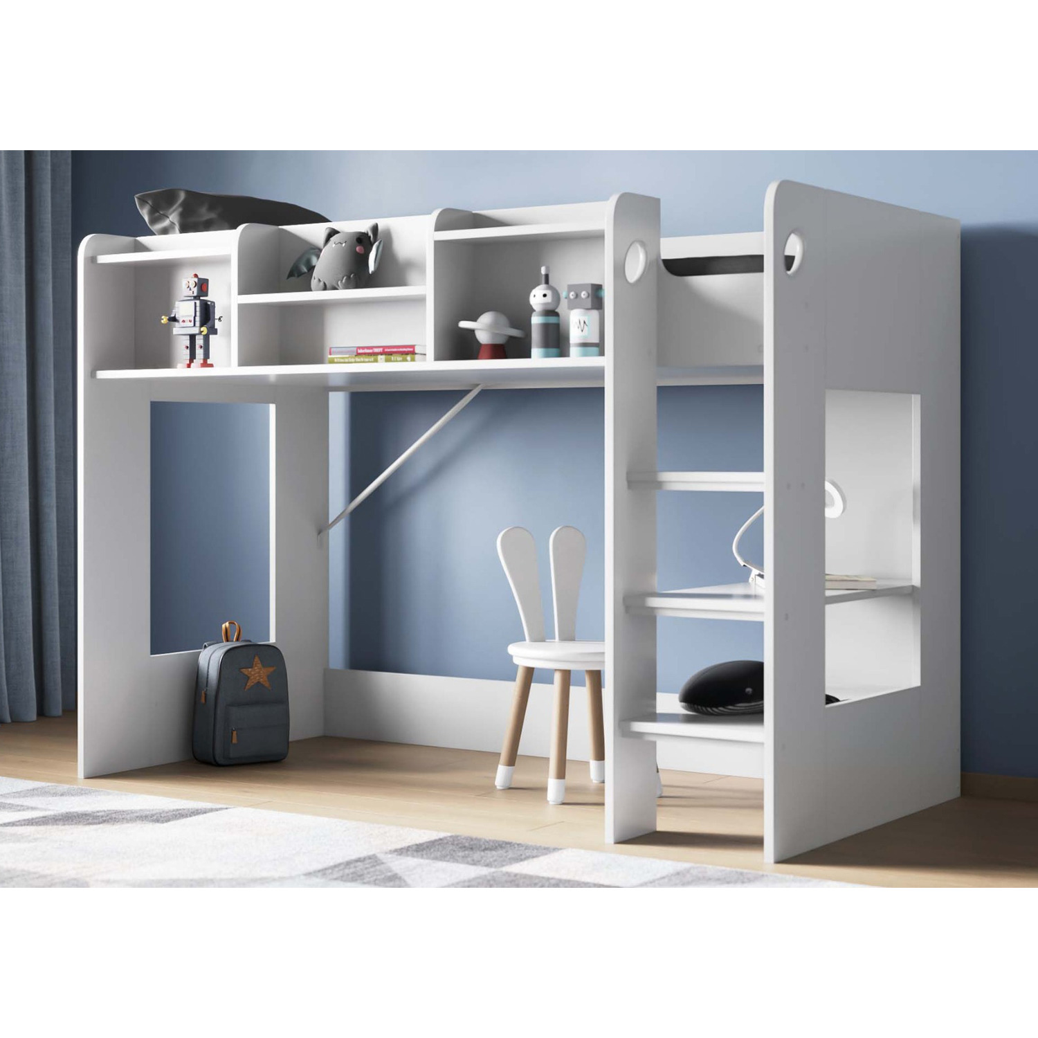Wizard High Sleeper White - White