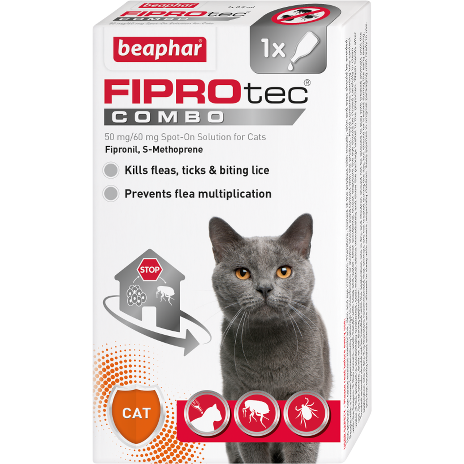 Beaphar FIPROtec Combo Spot On - Cat Flea Treatment