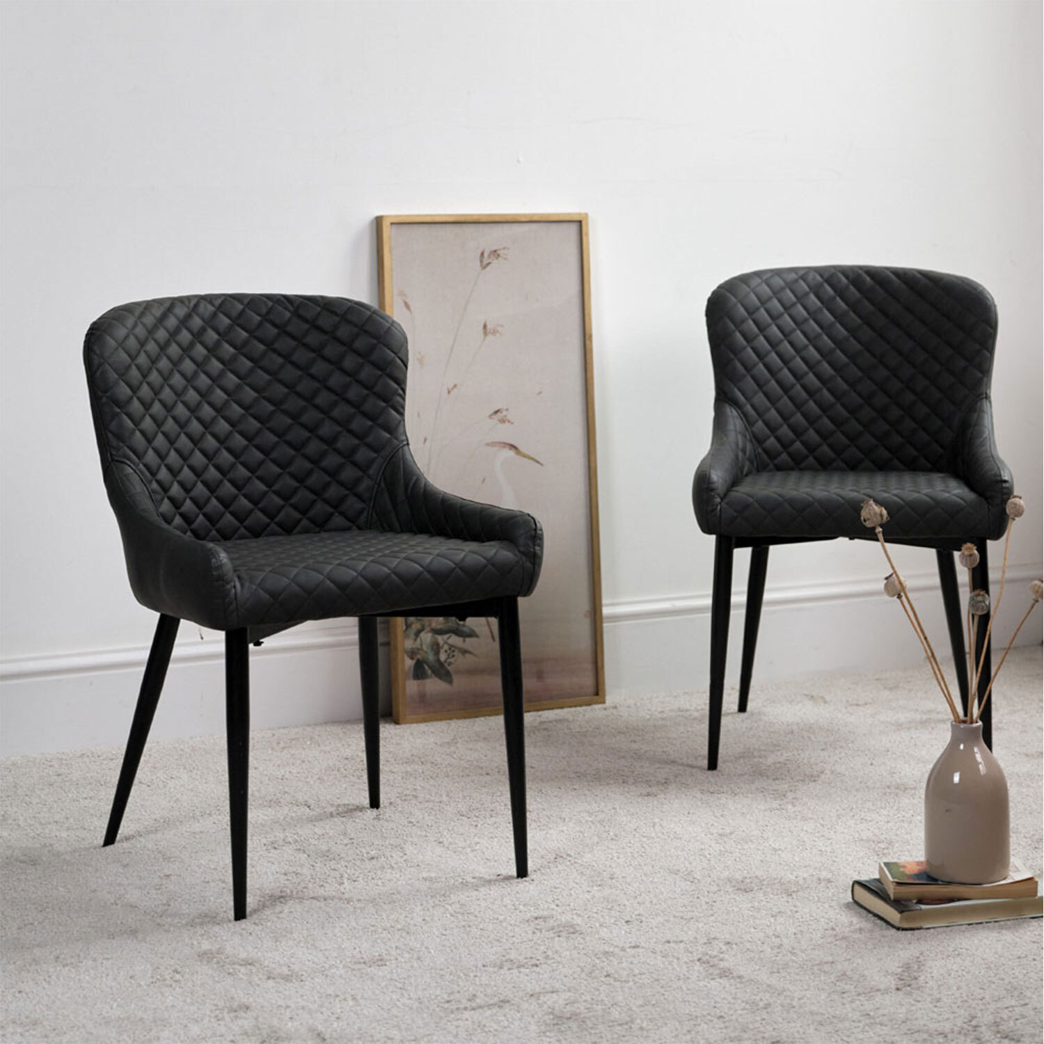 Woods Furniture - Carlton Dining Chair (Set of 2) - Grey thumbnail