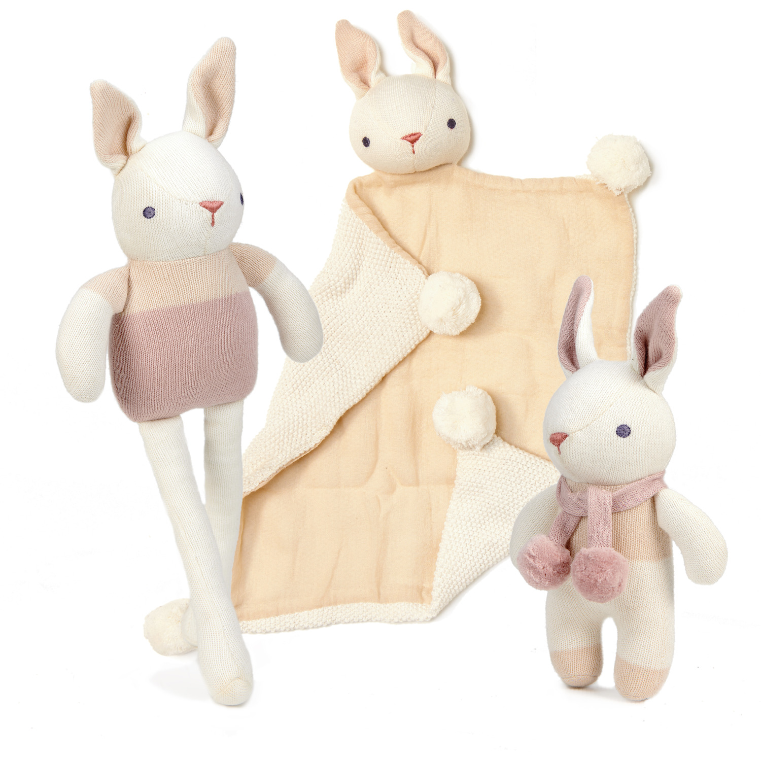 Image of Baby Comforter, Rattle and Doll Bundle - Cream