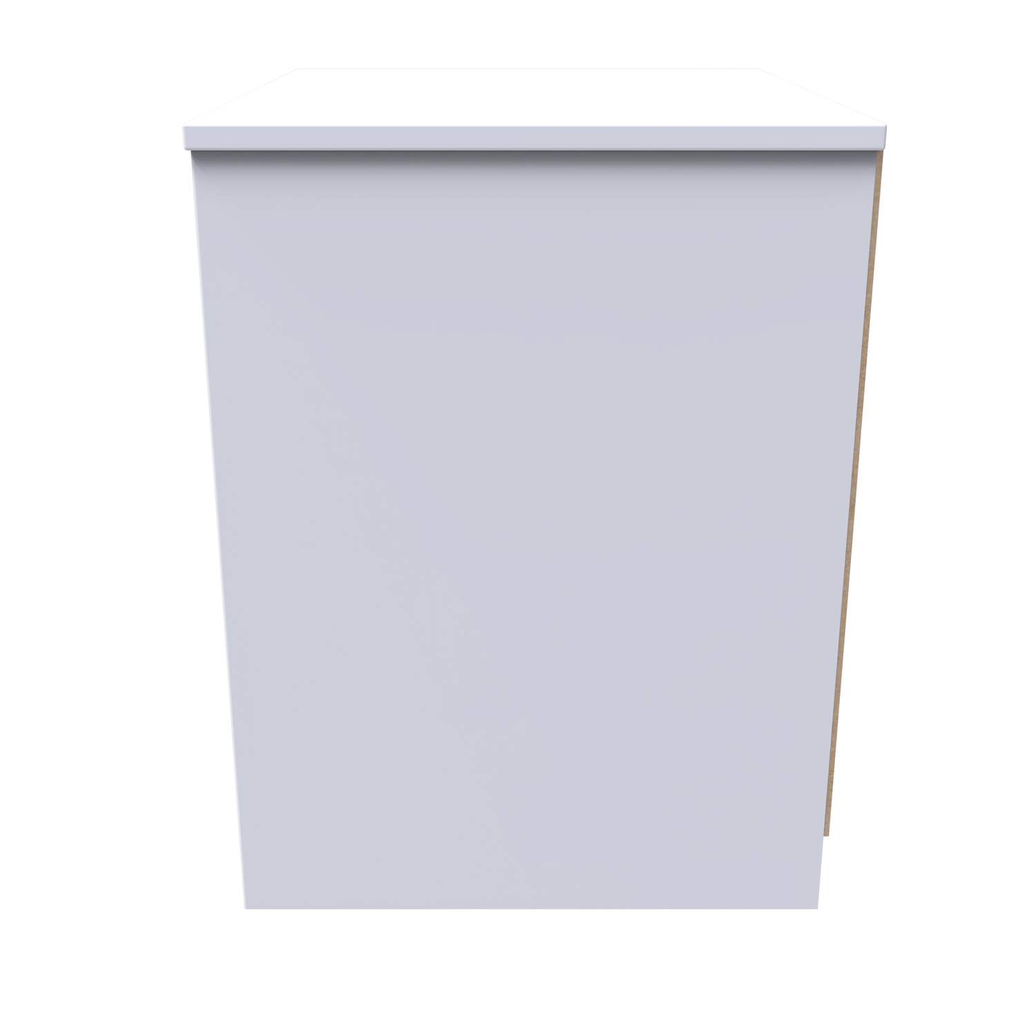 Padstow Ready Assembled 2 Drawer Bedside Cabinet - White Gloss White Matt