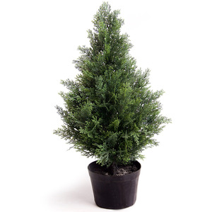 Best Artificial 2ft - 60cm Potted Cedar Topiary Tree