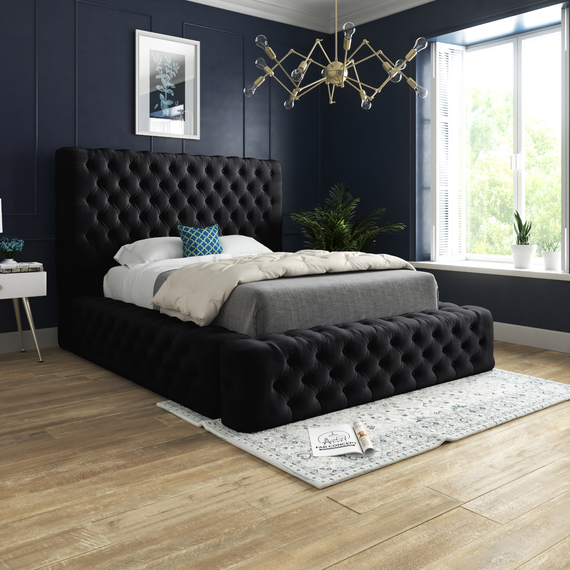 Grand Milan Pleated Upholstery Bed Frame