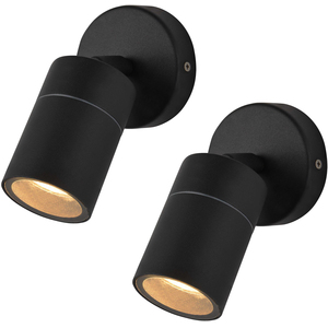 Black 2 Pack of Kenn Adjustable Outdoor Wall Lights shot 3723991