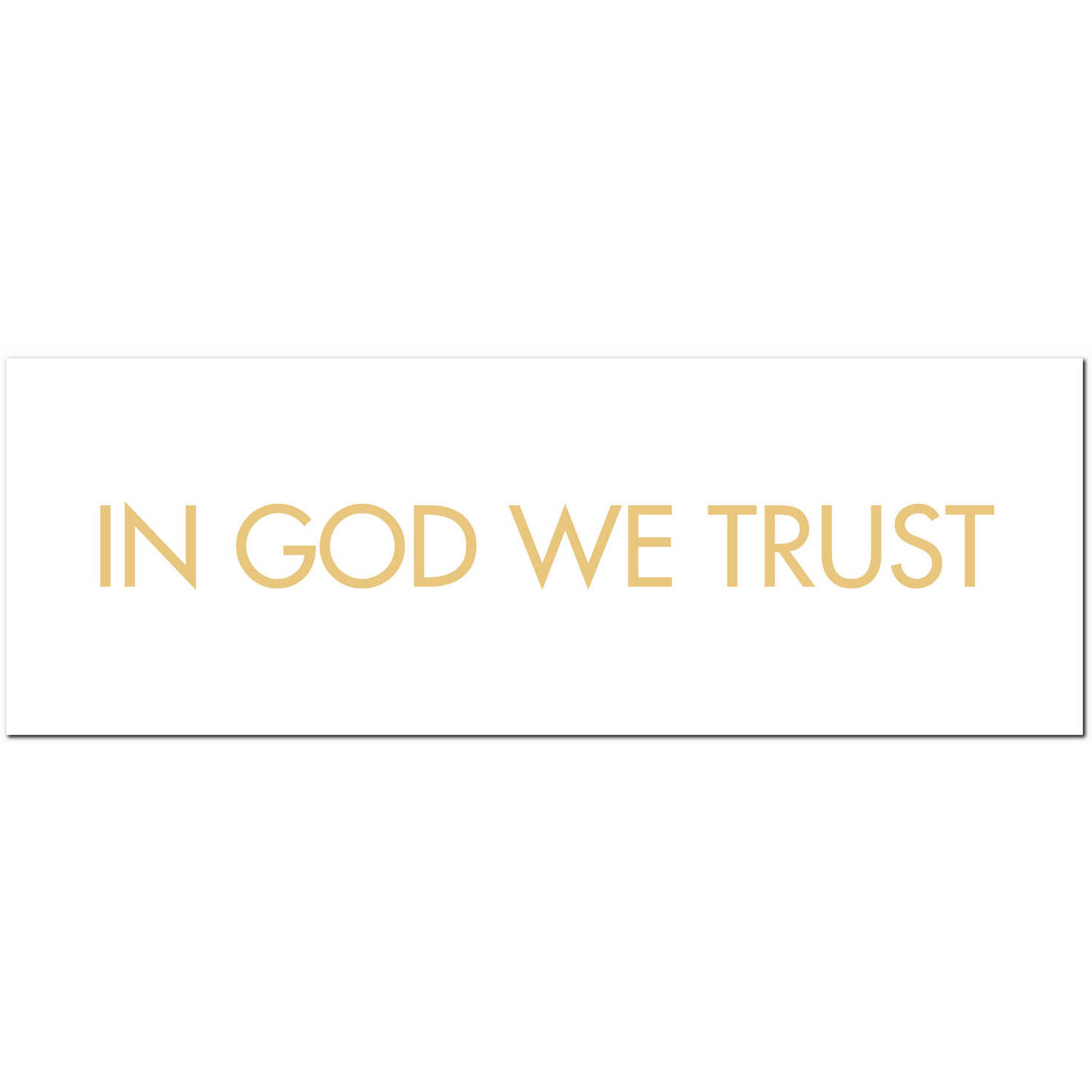 In God We Trust Gold Foil Plaque Inspirational Decor - White